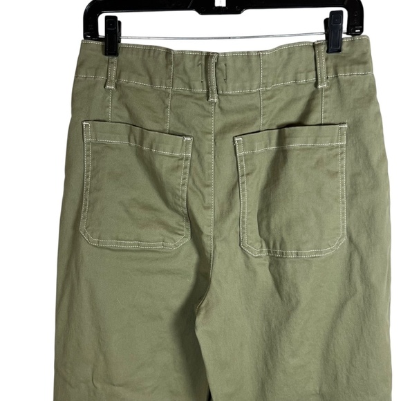 Telluride Clothing Co. Olive Green Cropped Pants Size 12 - Picture 5 of 8